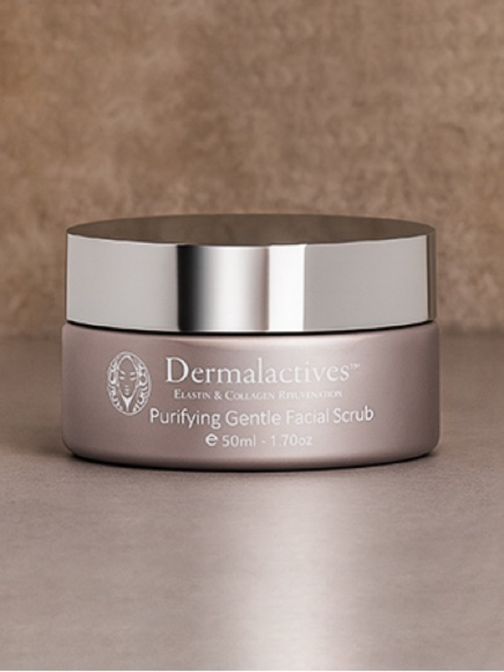 Dermalactives Purifying Gentle Facial Scrub — Taupe with Silver Lid